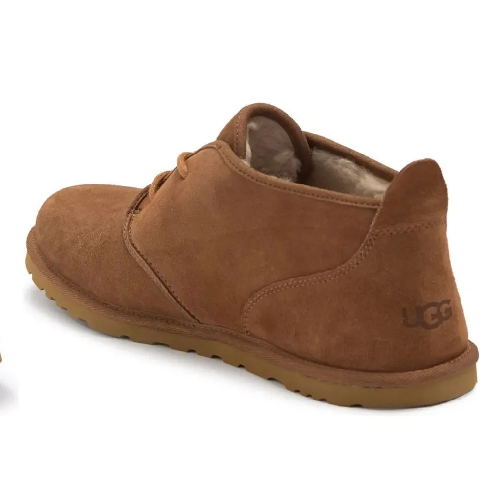 UGG Mens Tan Suede Boots Size 12 Ankle Chukka Maksim Shearling Tamarind NEW‎